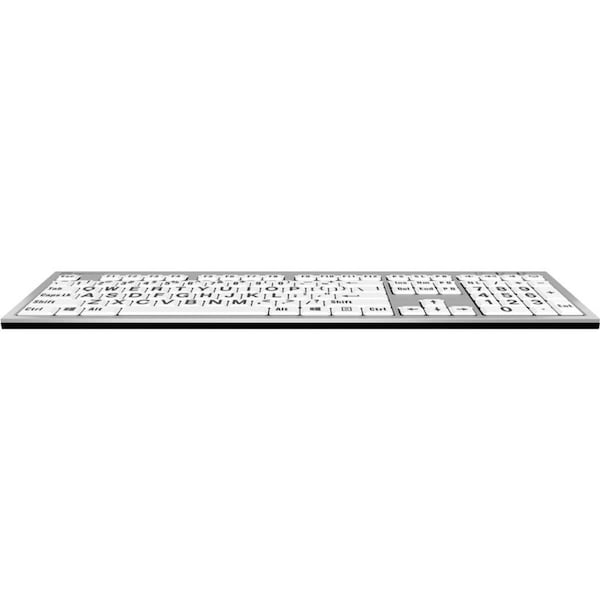 Logickeyboards XLPRINT PC SLIM LINE BLK ON WH - LKBU-LPRNTBW-AJPU-US