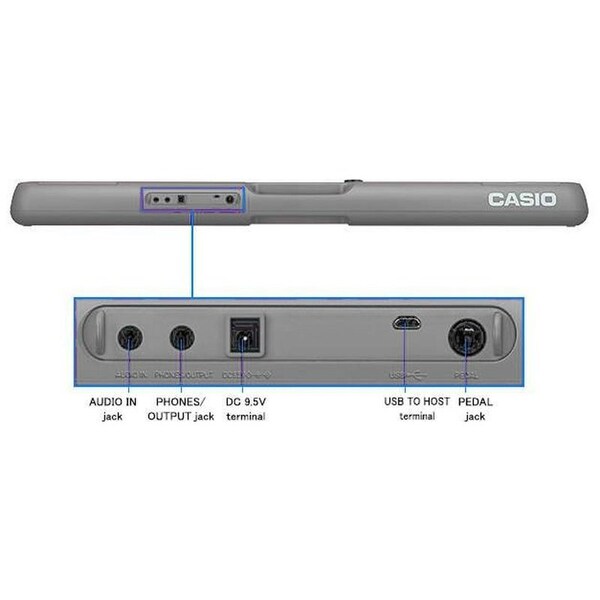 Casio WHITE 61-Key Portable Design Keyboard easy to use for everyone Large range of features Dance Music - CTS200WHITE