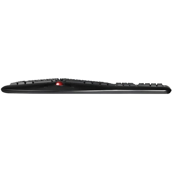 Adesso 2.4GHZ TRU-FORM WIRELESS MEDIA ERGONOMIC TRACKBALL KEYBOARD WITH 20 WINDO - WKB-3500UB