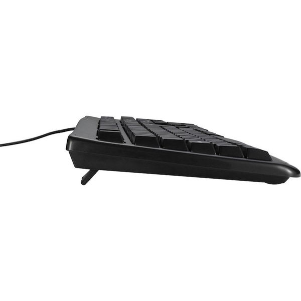 Kensington Kensington Pro Fit Washable Keyboard - PS/2, USB - 104 Keys - Black - Pack of 1 - Retail - K64407US