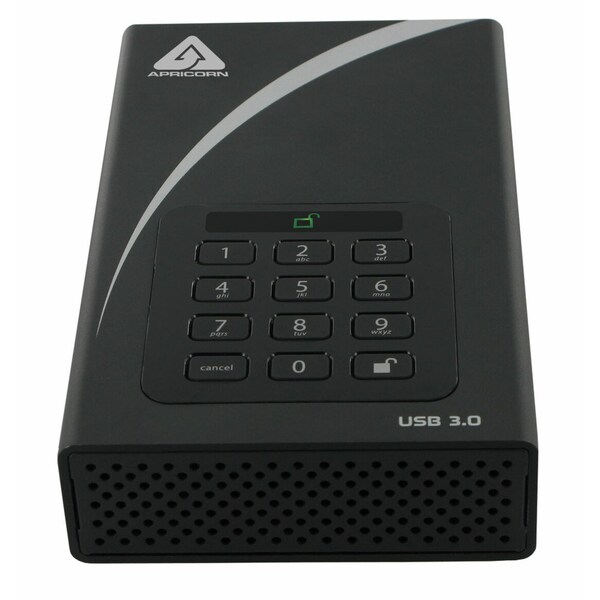 Apricorn 12Tb Aegis Pdlck Dt Scr Usb3Hd - ADT-3PL256-12TB