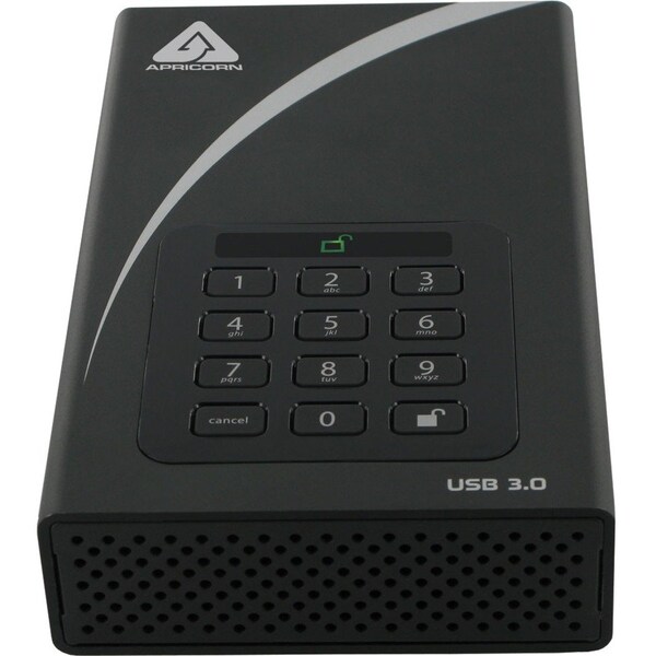 Apricorn 12Tb Aegis Pdlck Dt Scr Usb3Hd - ADT-3PL256-12TB