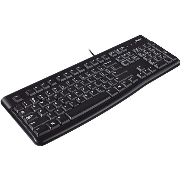 Logitech K120 USB Keyboard, Black - 920-004422 - K120 KEYBOARD LAT