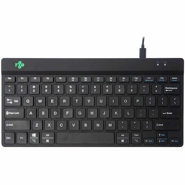 R-Go R-Go ergonomic keyboard, Compact break - QWERTY(US), wired, black - RGOCOUSWDBL