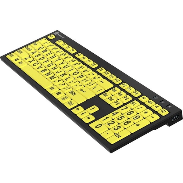 Logickeyboards XLPRINT NERO PC BLK ON YLW US - LKBU-LPBY-BJPU-US