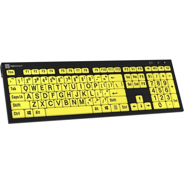 Logickeyboards XLPRINT NERO PC BLK ON YLW US - LKBU-LPBY-BJPU-US