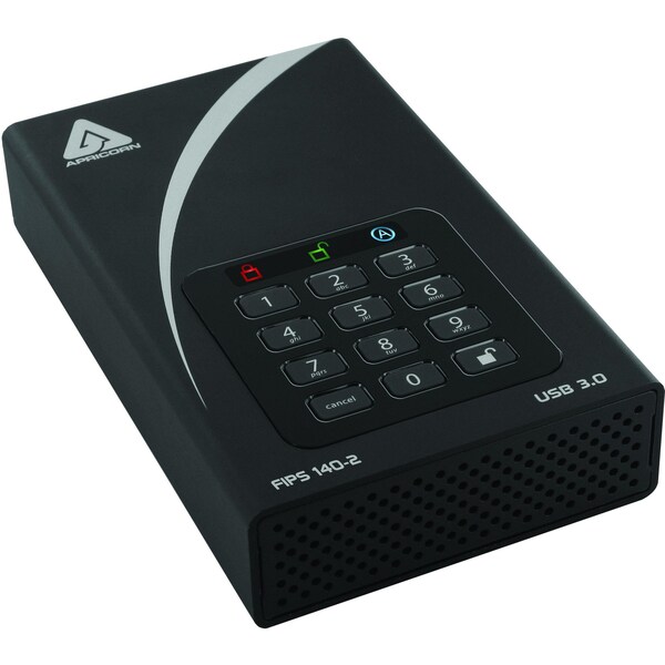 Apricorn 12Tb Aegispdlck Dtscr Usb3 Hd - ADT-3PL256F-12TB