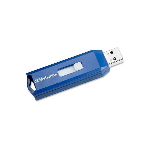 Verbatim Americas Verbatim USB 2.0 Flash Drive, 4 GB, Blue - 97087