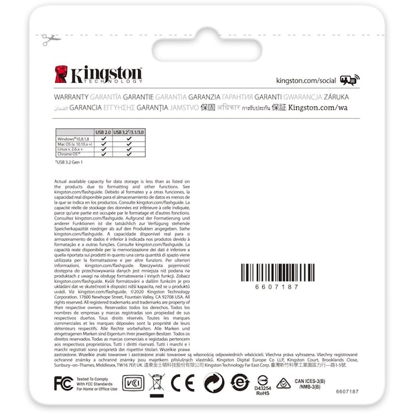 Kingston 128Gb Usb3 2 G1 Dte Blk Yellow - DTX/128GB