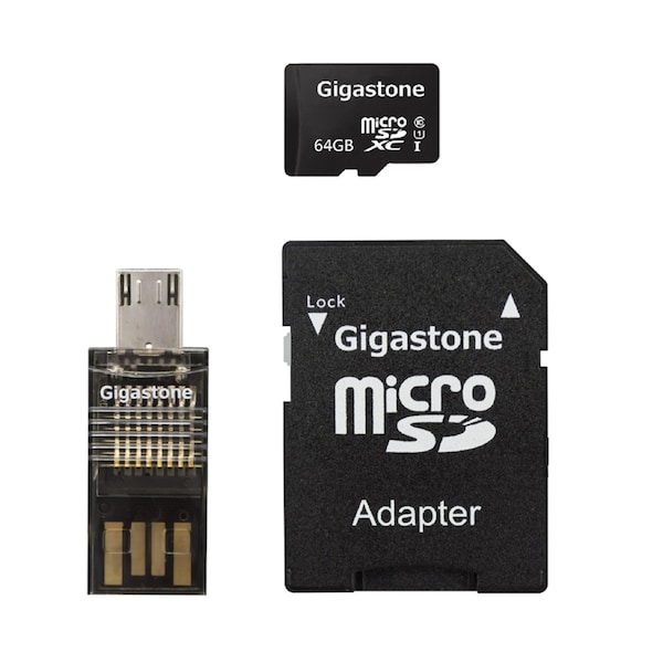 Gigastone Gigastone 64 GB Micro SD Flash Memory Universal Pack 1 pk - GS-4IN1600X64GB