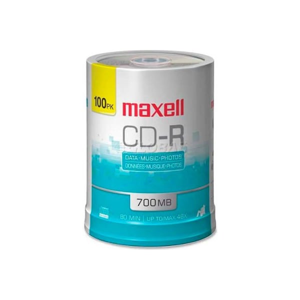 Maxell Maxell CD Recordable Media, MAX648200, CD-R Media, 48x Speed, 700 MB Capcity - 648200