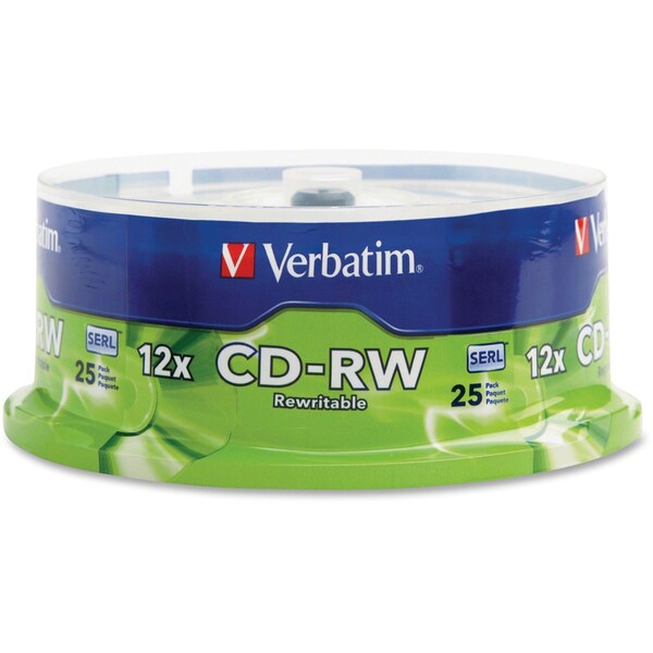 Verbatim 25Pk Cd-Rw 80Min 700Mb 4X-12X Hi Speed - 95155