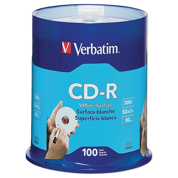 Verbatim CD-R Disc, 700 MB, 80 min, 52x, PK100 - VER94712