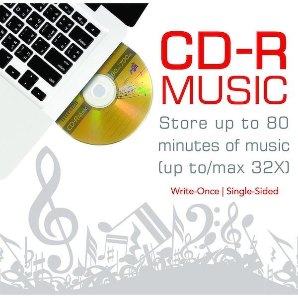 Maxell CD-R80 MU GOLD CDR 80 MINUTE WRITE ONCE FOR AUDIO RECORDING 50PK SPINDLE, 50PK - 625156