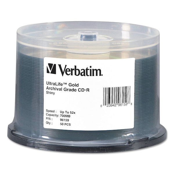 Verbatim Disc, Cd-R, 52X, Arc, 700 MB, PK50 - 96159
