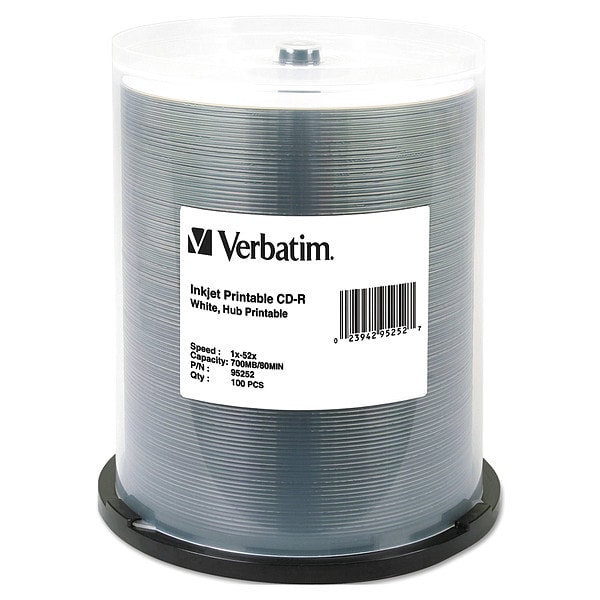 Verbatim CD-R Disc, 700 MB, 80 min, 52x, PK100 - VER95252