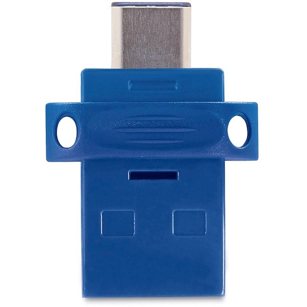 Verbatim Americas USB-A/USB-C Drive, 64GB, Blue - 99155