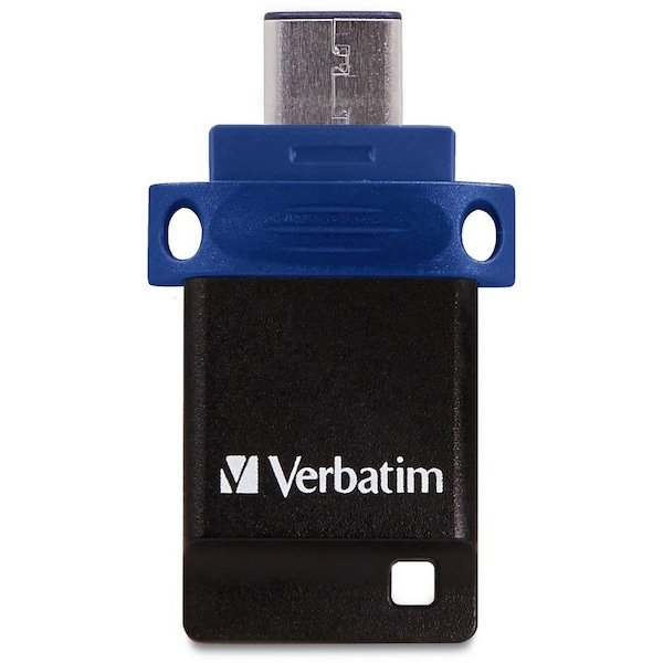 Verbatim Americas USB-A/USB-C Drive, 64GB, Blue - 99155