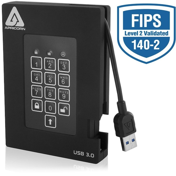 Apricorn 1Tb Fortress Fips Por - A25-3PL256-1000F