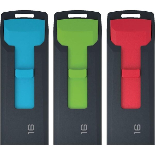 Emtec Flash Drive - 16GB C452 Slide, 3PK - ECMMD16GC452P3