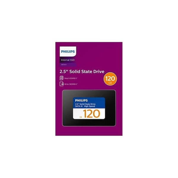 Signify Philips PHSSDINT25120G01 2.5 in. Sata 120GB High Speed SSD - PHSSDINT25120G01
