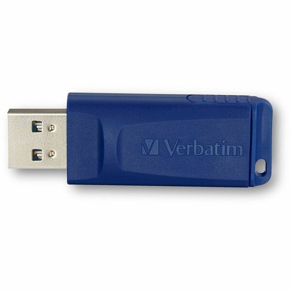 Verbatim Americas USB Drive, Capless, 16GB, Blue - 97275