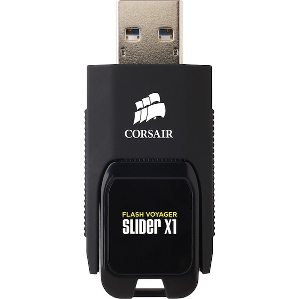 Corsair Flash Voyager Slider X1 64GB - 64 GB - USB 3.0 - 130-MB/s Read Speed - 5 Year Warranty - CMFSL3X1-64GB