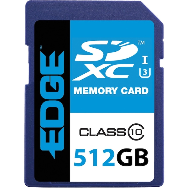 Edge Memory EDGE 512 GB Class 10/UHS-I (U3) SDXC - Lifetime Warranty - PE248734