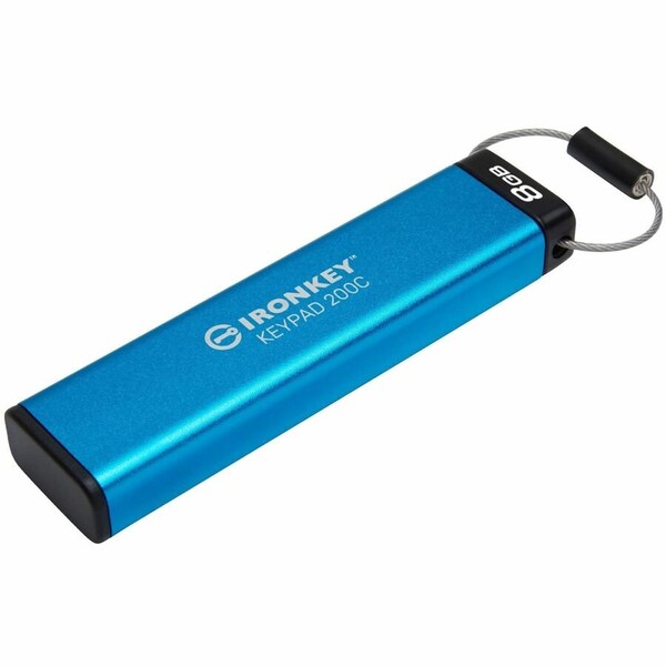 Kingston IronKey Keypad 200 8GB USB 3.2, Gen 1 Type C Flash Drive - IKKP200C/8GB