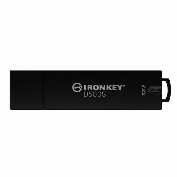 Kingston IronKey D500S 32GB USB 3.2, Gen 1 Type A Flash Drive - IKD500S/32GB