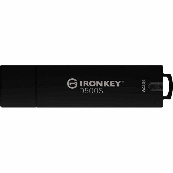 Kingston IronKey D500S 64GB USB 3.2, Gen 1 Type A Flash Drive - IKD500S/64GB
