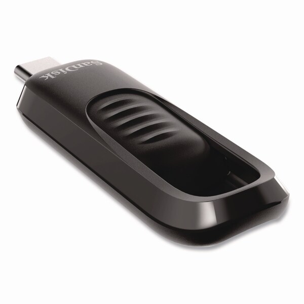 Sandisk Ultra Slider USB 3.2 Type C Flash Drive, 256 GB, Black - SDCZ480256GA46