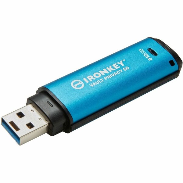 Kingston IronKey Vault Privacy 50 Series 512GB USB 3.2, Gen 1 Type A Flash Drive - IKVP50/512GB