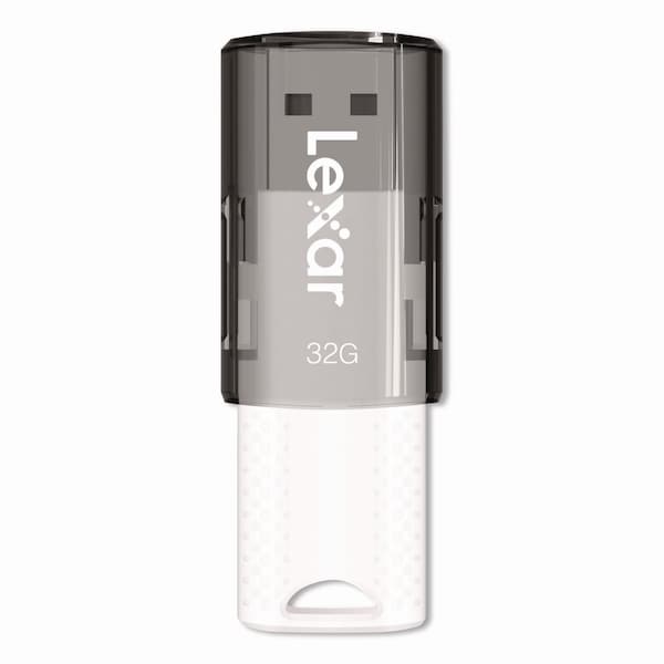 Lexar JumpDrive S60 USB 2.0 Flash Drive, 32 GB, Gray/White, 3PK - LJDS60-32GB3NNU