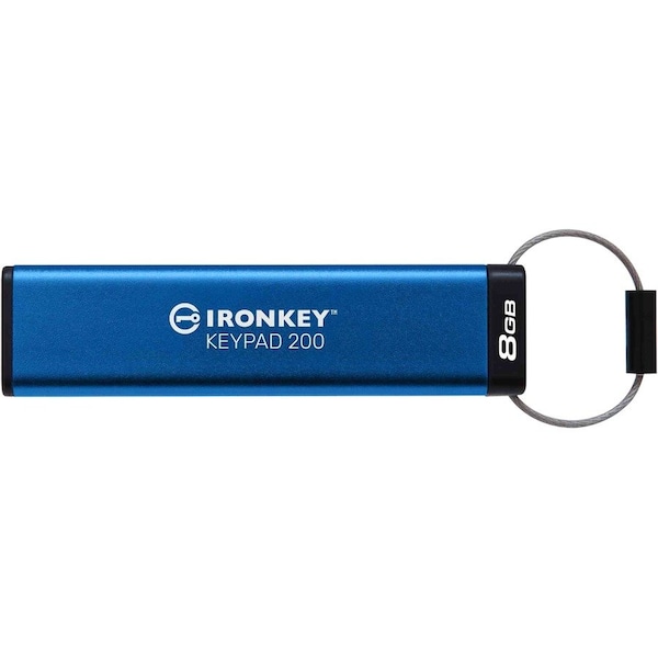 Kingston IronKey Keypad 200 8GB USB 3.2, Gen 1 Type A Flash Drive - IKKP200/8GB