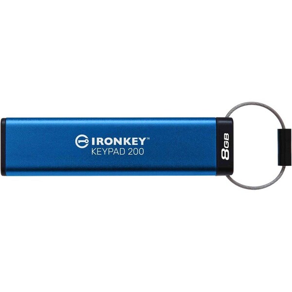 Kingston IronKey Keypad 200 8GB USB 3.2, Gen 1 Type A Flash Drive - IKKP200/8GB