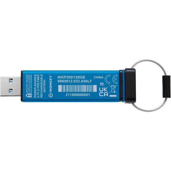 Kingston Keypad 200 128GB USB 3.2, Gen 1 Type A Flash Drive - IKKP200/128GB