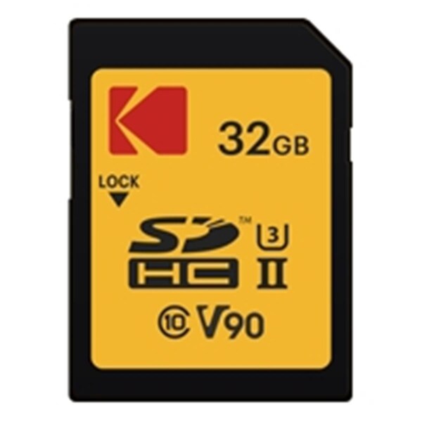 Kodak 32 GB UHS-II U3 V90 CL10 SD Memory Card - EKMSD32GUHS2V2K