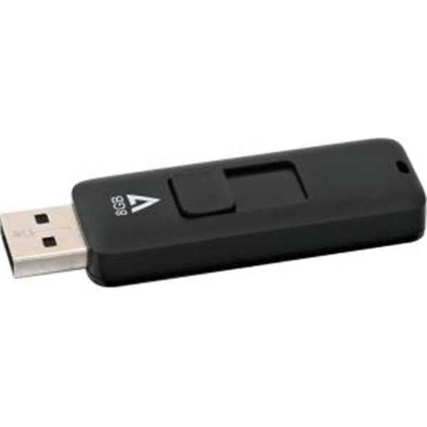 V7 Memory V7 Memory VF28GAR-3N 8GB - USB 2.0 Flash Drive; Black - VF28GAR-3N