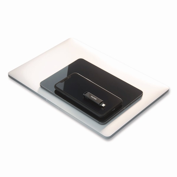 Sandisk Dual Phone USB 3.2 Type-C/Lightning Flash Drive, 256 GB, Black - IX70N256GAG6NE