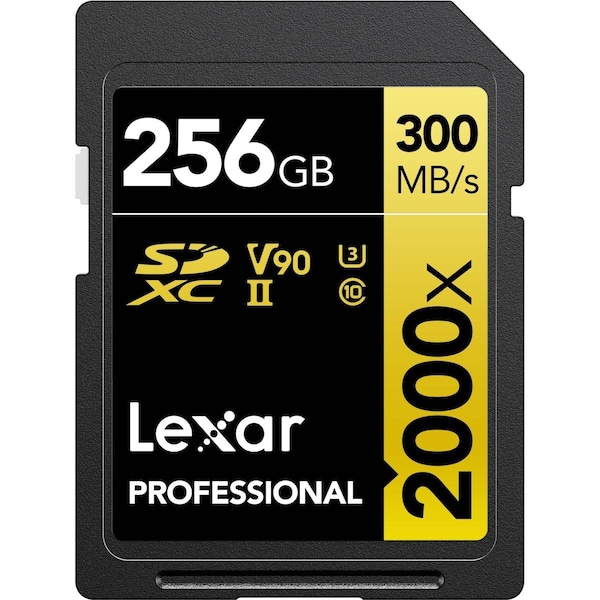 Lexar Media Lexar  256GB Professional 2000X UHS-II SDXC Memory Card - LSD2000256G-BNNNU