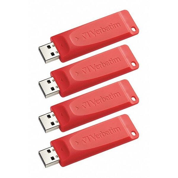 Verbatim Drive, Usb, Stor N Go, 16 GB, Rd, PK4 - 96317CT