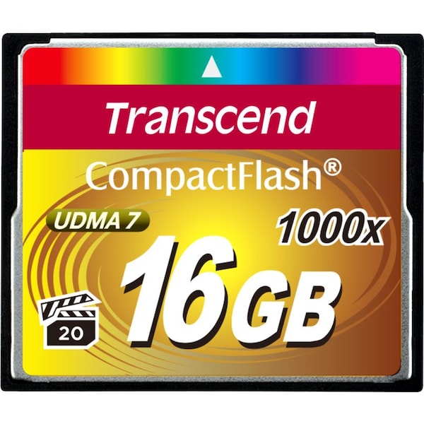 Transcend Information 16Gb Cf Card (1000X, Type I ) - TS16GCF1000