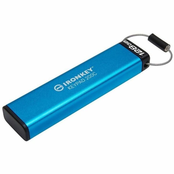 Kingston IronKey Keypad 200 128GB USB 3.2, Gen 1 Type C Flash Drive - IKKP200C/128GB