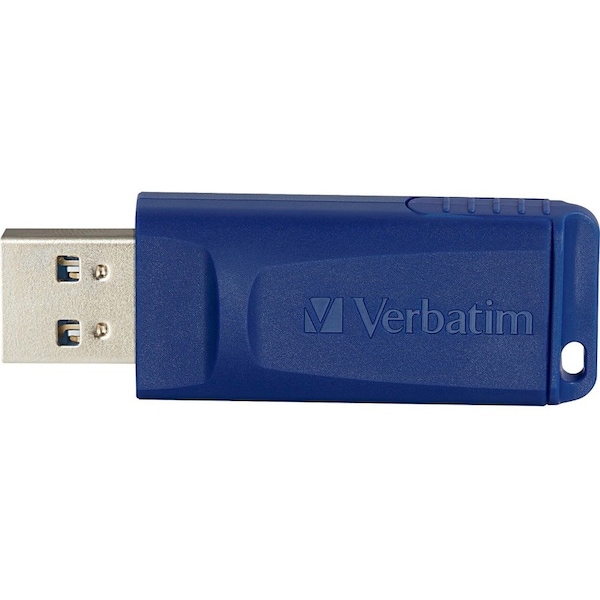 Verbatim Americas USB Flash Drive, 128BG, 2/5"Wx2-1/4"Lx3/4"H, BE - 98659