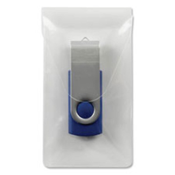 Skilledpower USB Flash Drive Pocket, Poly, Self-Adhesv, 2 in. x 3.56 in, 6PK - SK926650