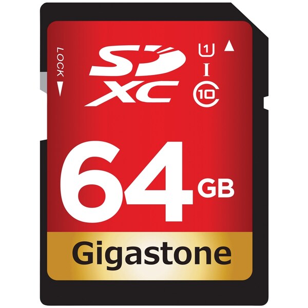 Gigastone Prime Series 64GB SDXC Card - GS-SDXC80U1-64GB-R