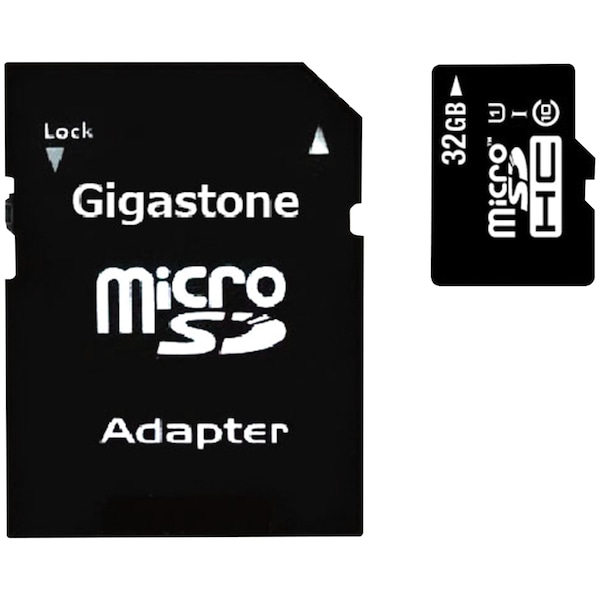 Gigastone Prime Series 32GB microSD Card with Adapter - GS-2IN1600X32GB-R