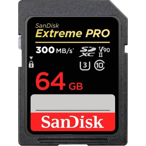 Sandisk Extreme Pro UHS II 64GB Memory Card, Black - SDSDXDK-064G-ANCIN