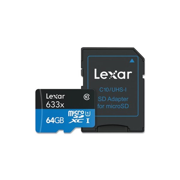Lexar Media Microsdxc Memory Card, Uhs-I U1 Class 10, 64 Gb - MI64GBBNL633